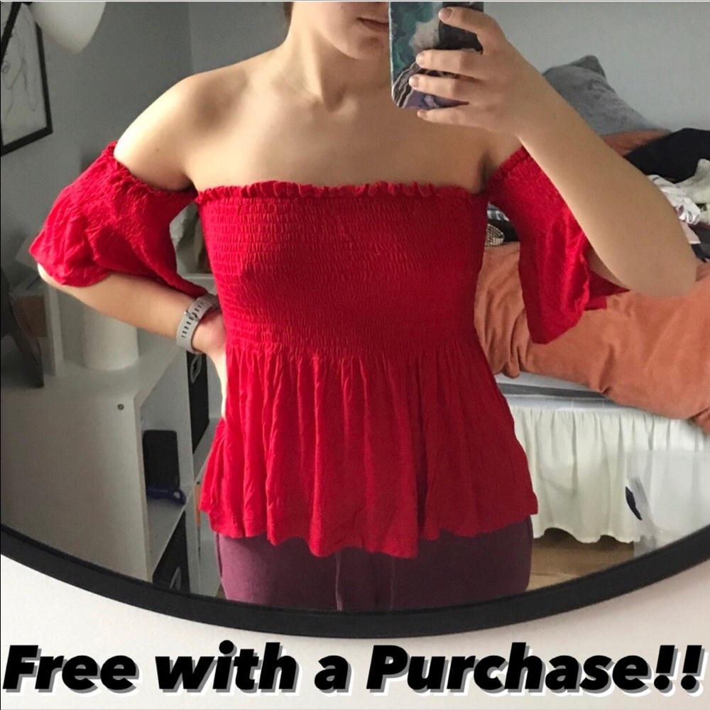 ✨Stretchy red tube top